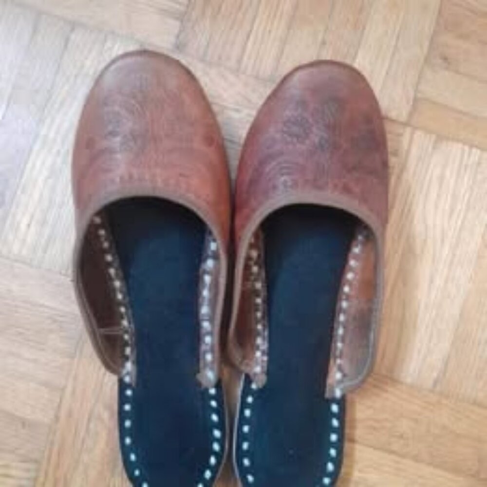 Genuine Camel Leather Slippers